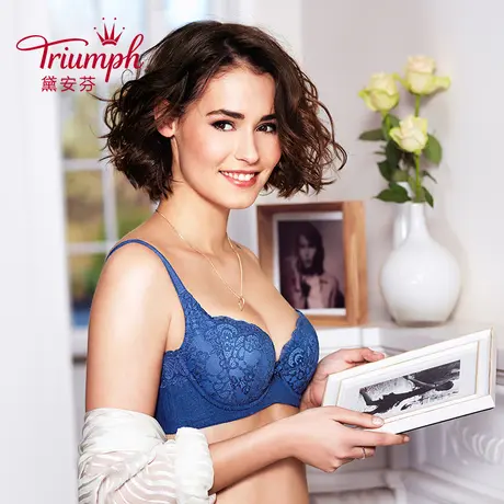 Triumph/黛安芬创新致凝杯性感蕾丝内衣女大胸支撑型文胸16-7693图片